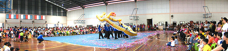 Dragon Dance in 2006 by ex-students of Sabah Chinese High School