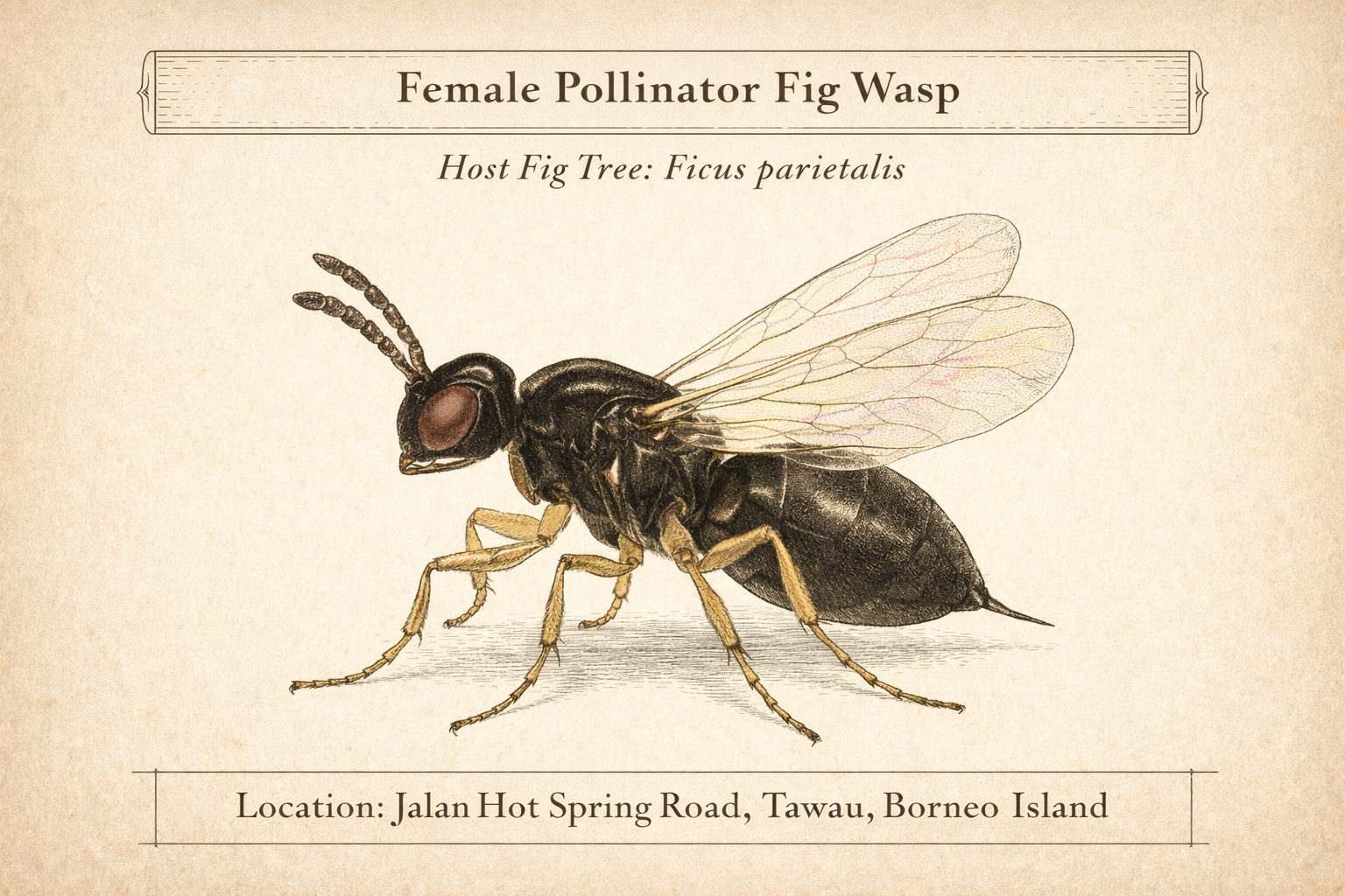 FEMALE POLLINATOR (Fig Wasp) of Ficus parietalis