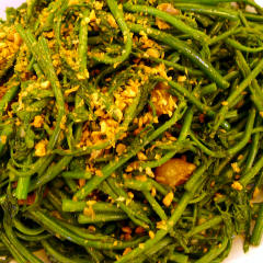 Fried "Paku Pakis" with Belacan