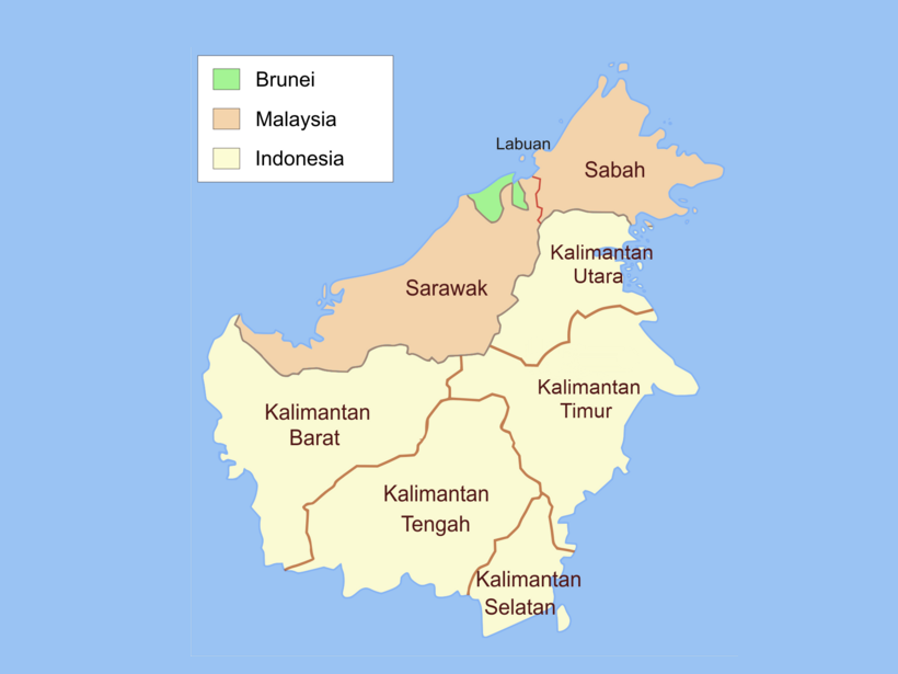 Map of Borneo