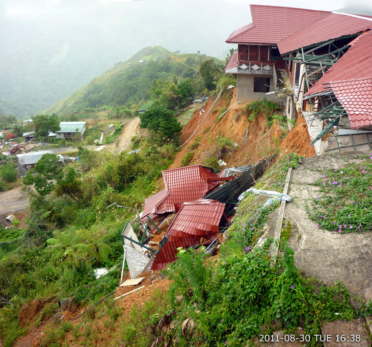 Landslide at Zen Garden Resort 2011