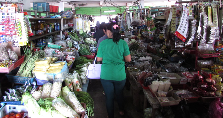 Sipitang's little wet market.