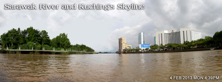 Sarawak River and Kuching's Skyline