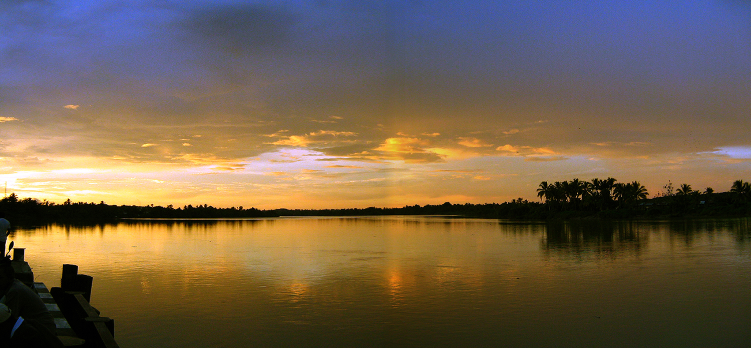 Sunset at Sri Aman water front