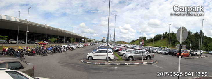Carpark in front of Sibu airport