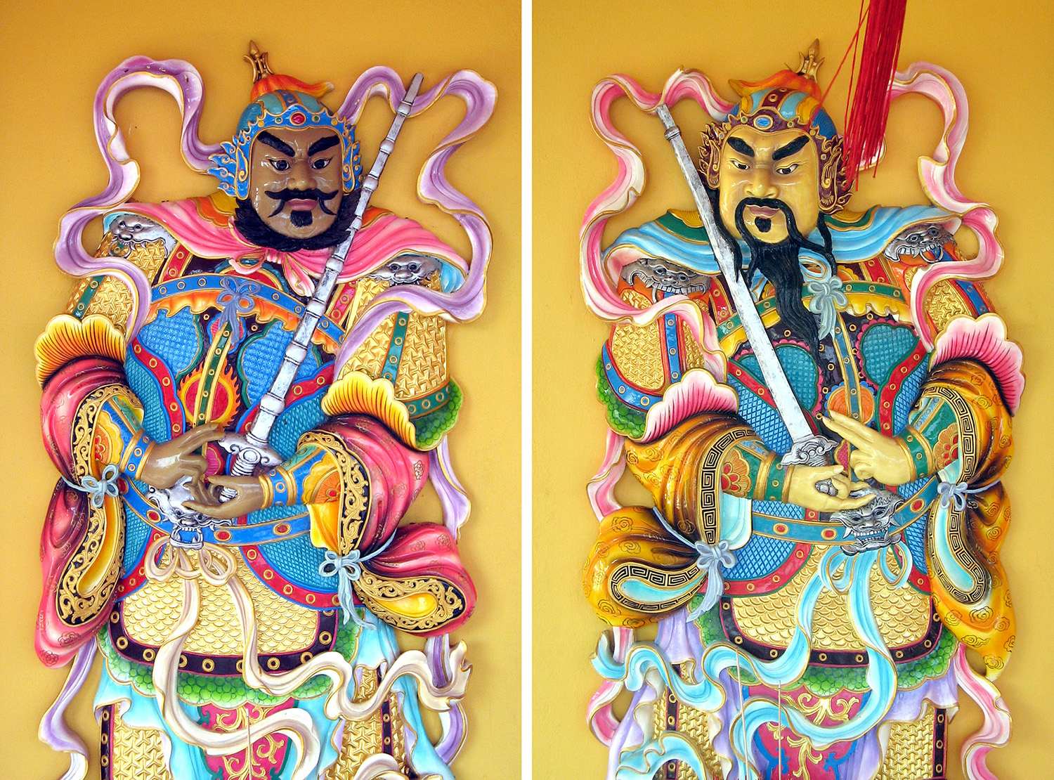 斗湖八仙廟門神 Temple�s guardians of Temple of the Eight Immortals