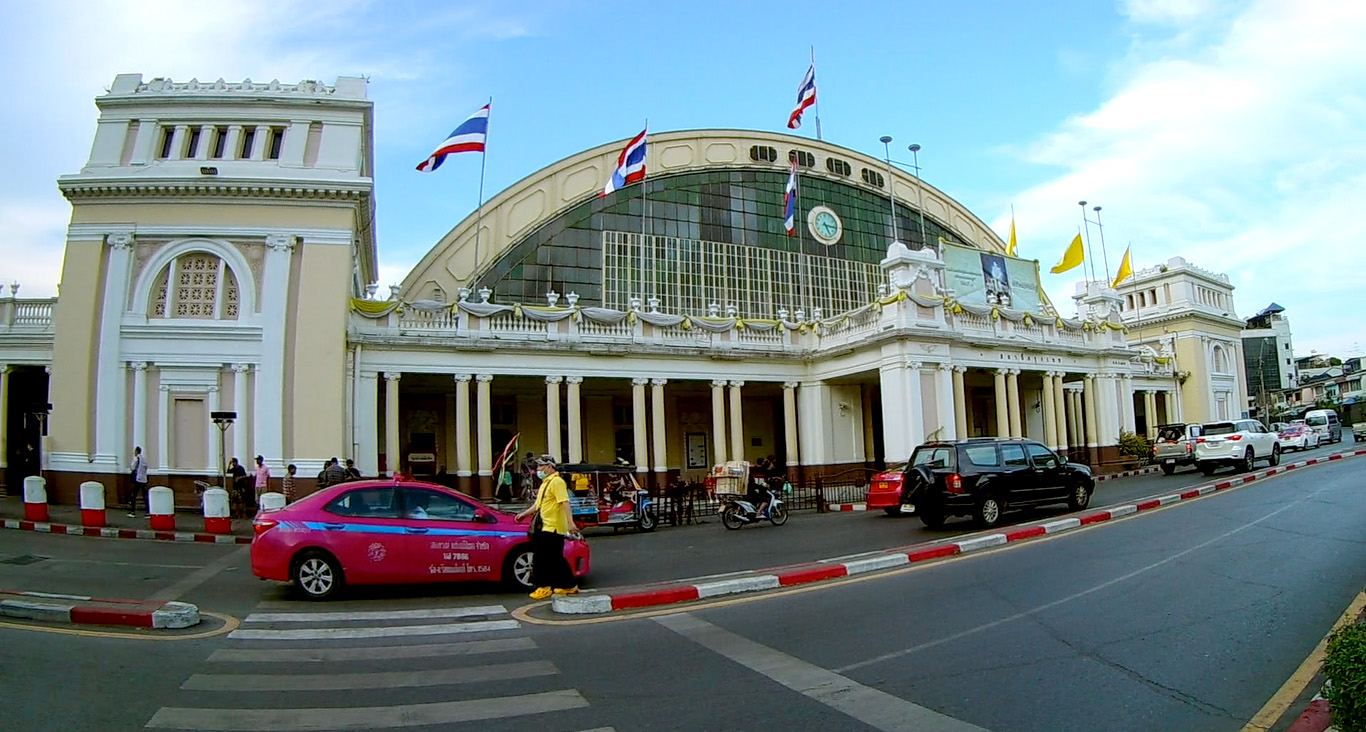Bangkok railway station ( Hua Lamphong station), is the main railway station in Bangkok, Thailand.