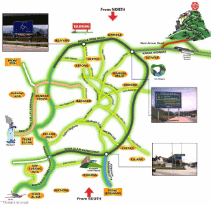 Road Direction Map to Genting Highland