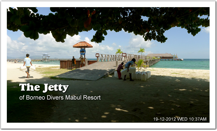 The Jetty of Borneo Divers Mabul Resort 