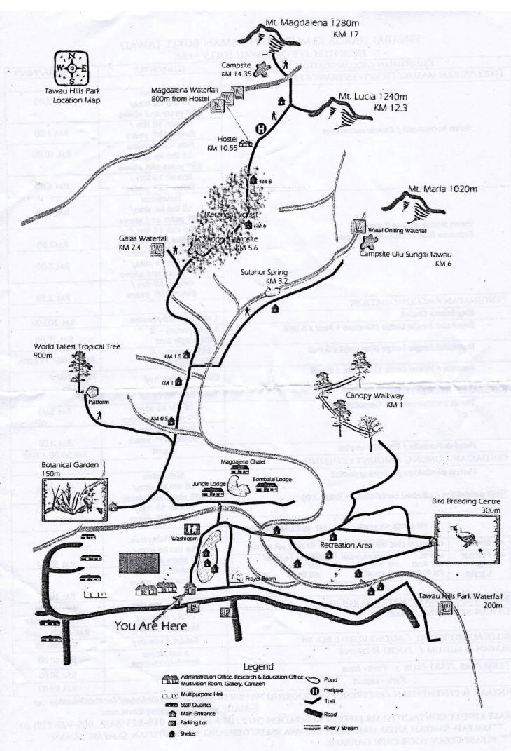  Map of Tawau Hills Park