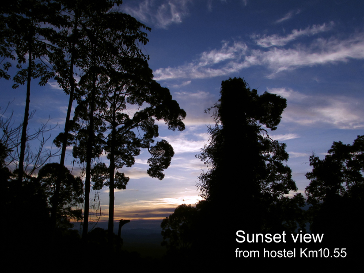 Sunset view at Hostel (Lodge) Km10.55