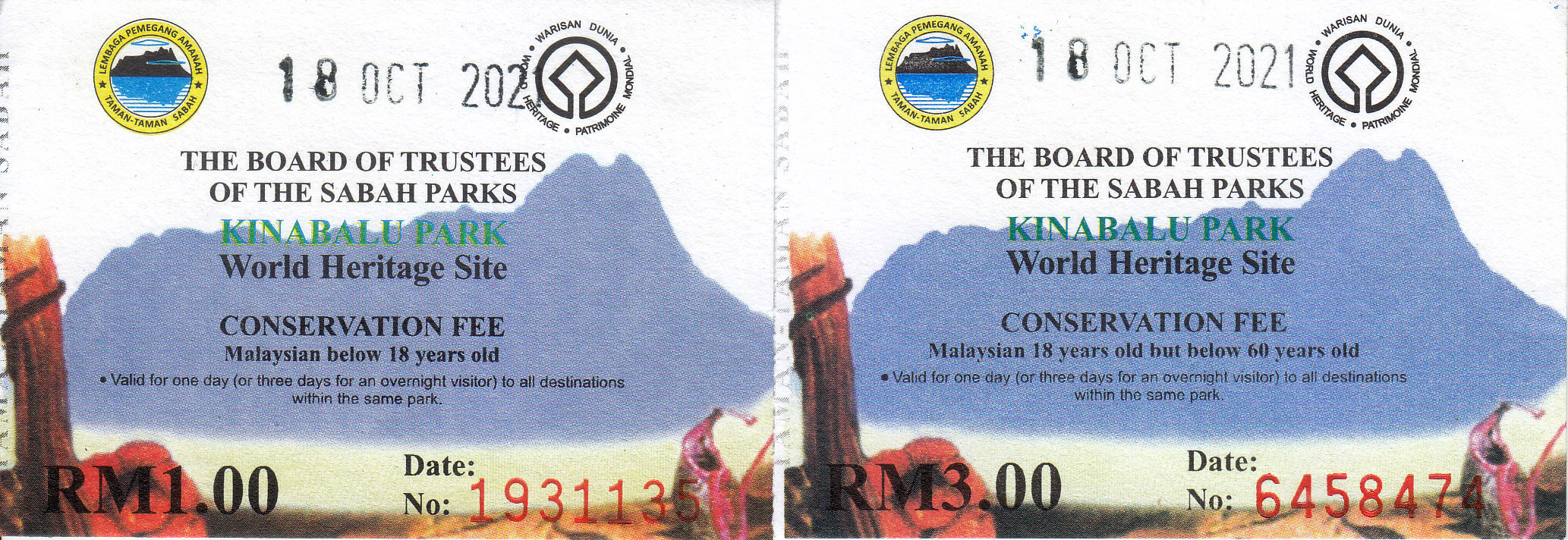 SABAH PARKS CONSERVATION FEE