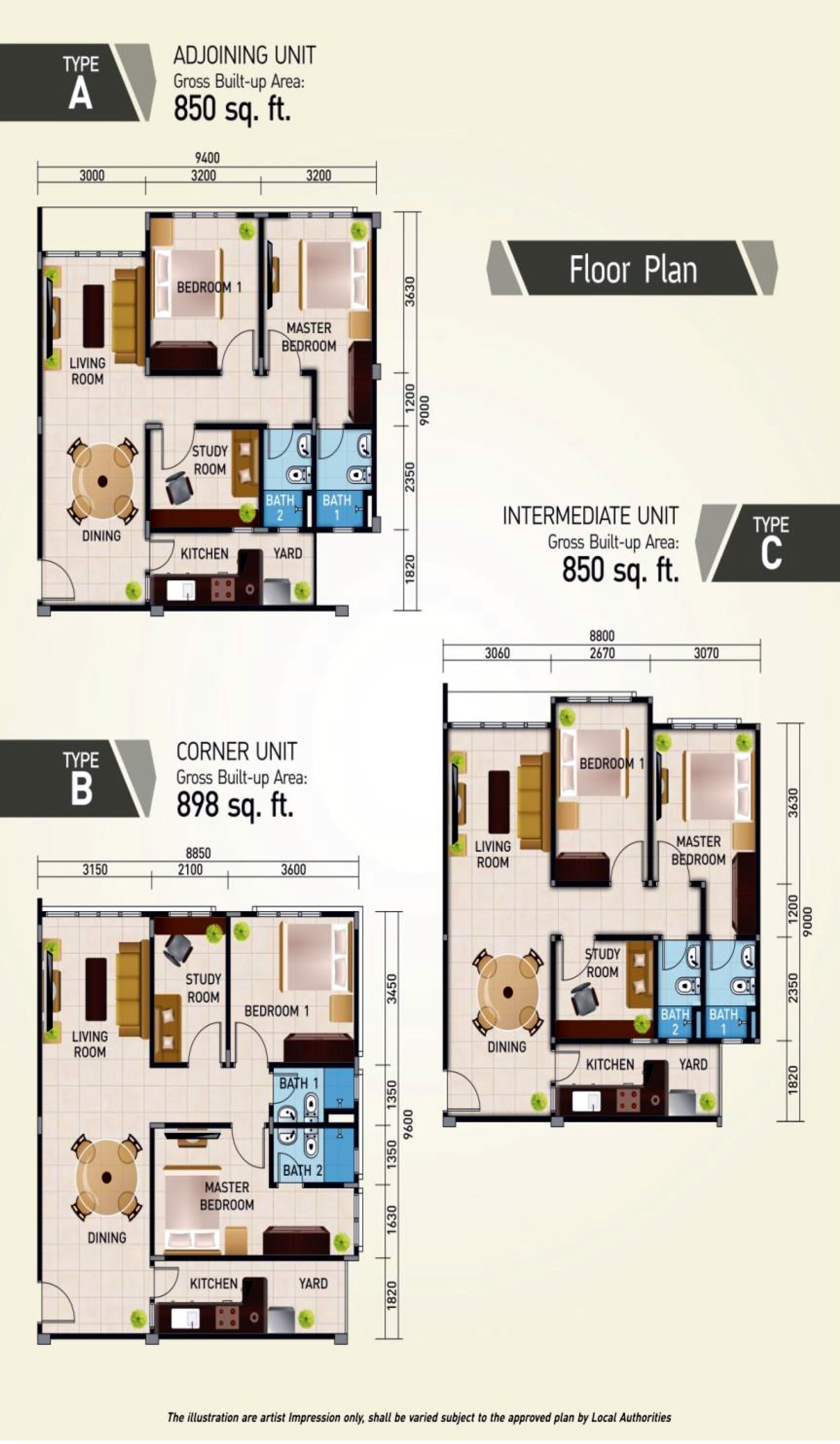 South Ville Apartments floor plan