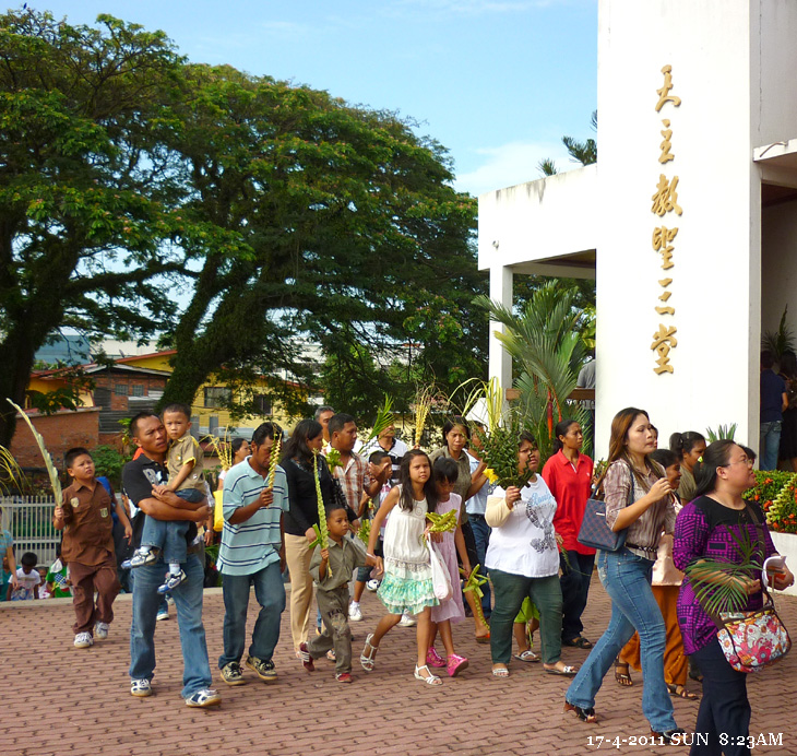 Palm Sunday at Holy Trinity Catholic Church Tawau