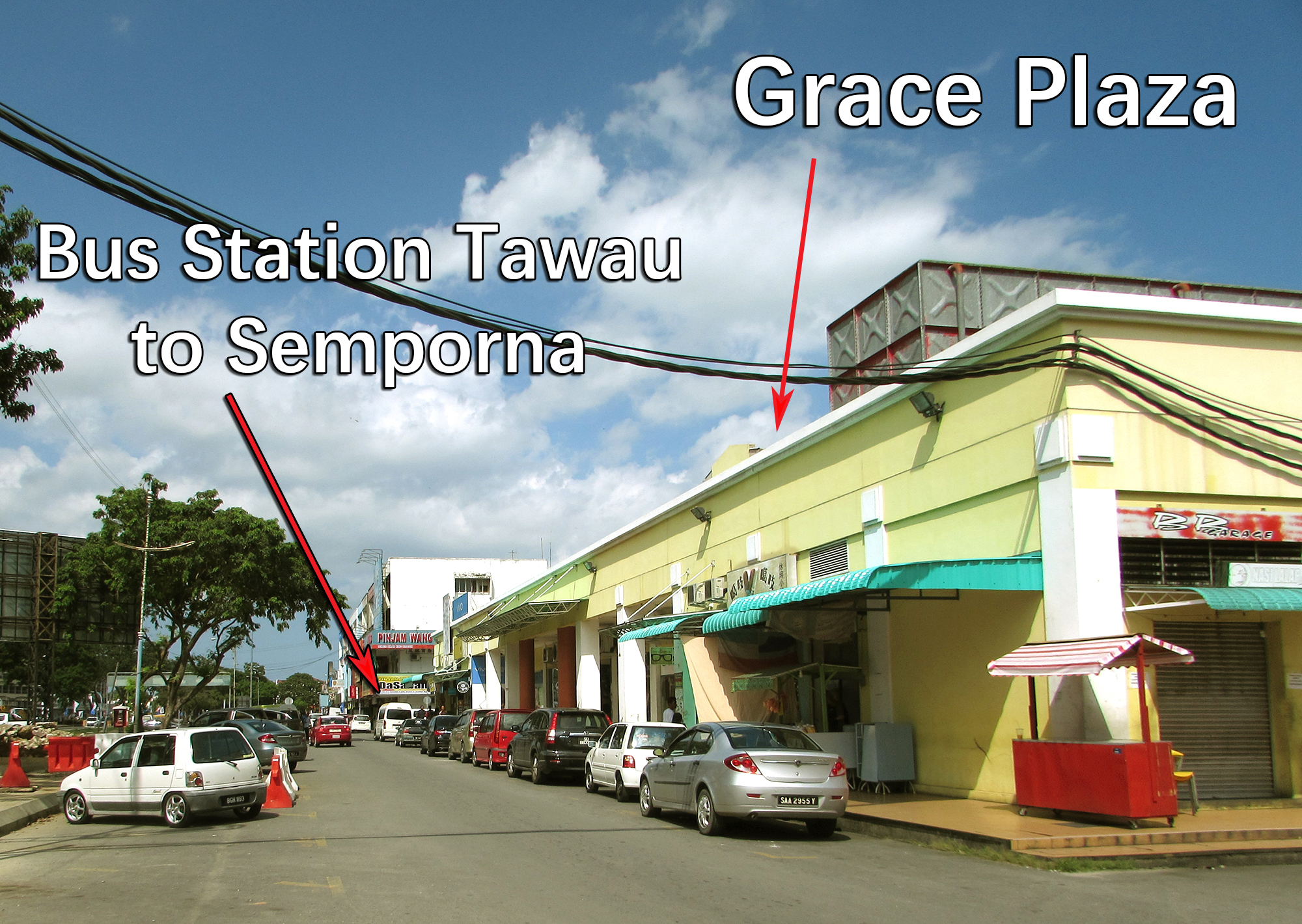 Stesen Bas Mini (Van) Grace Plaza, Tawau