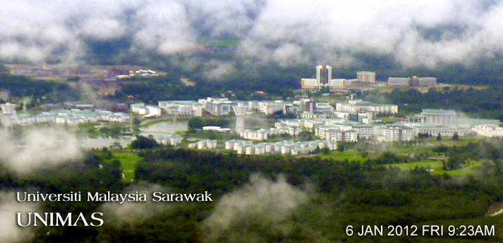 Aerial View of Universiti Malaysia Sarawak. 